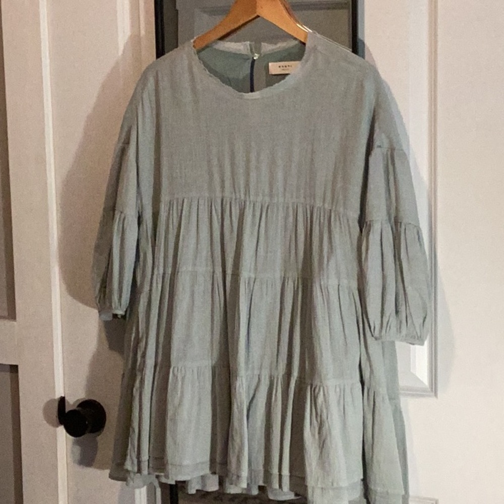 Soft blue baby doll dress